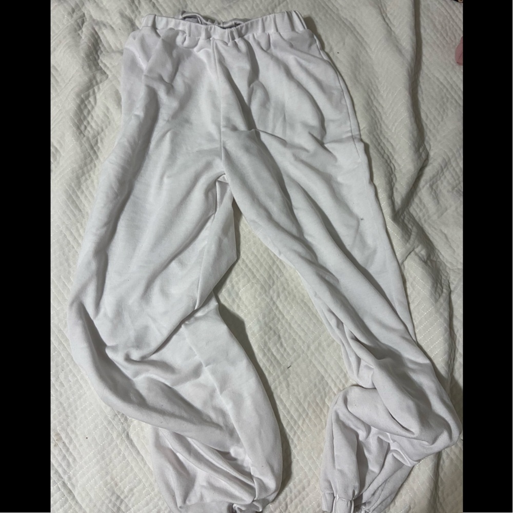 White sweatpants, size small/medium
